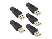 Lot 5Pcs USB Male to PS2 Female Converter Adapter Keyboard Mouse Black