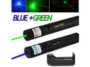 5mw 532nm Green Laser Pointer Blue Laser Pen 405nm Visible Beam 18650 Battery