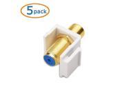 Cable Matters 5 pack RG6 Keystone Jack