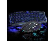 3Color LED Illuminated Backlight Wired USB Gaming Keyboard and 5500DPI Mouse Set