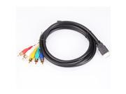 5FT HDMI Male to 5 RCA RGB Audio Video AV Component Cable Cord Gold Plated