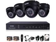 ZOSI 4CH 960H DVR Full D1 Recording Home Security System 4PCS 960H 800 TVL IR Outdoor Surveillance CCTV Waterproof Camera Kits with 500GB HDD
