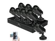 ZOSI 8CH CCTV System Kit 2CH D1 6CH CIF Recording Home Security DVR with 8PCS HD 800TVL 24IR Outdoor Day Night Color CMOS Cameras 65ft Night Vision Surveillance