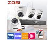 ZOSI 8CH Security System Kit 2CH D1 6CH CIF Recording Home Security DVR with 8PCS 960H 1000TVL 24IR IP66 Day Night Color CMOS Cameras 65ft Night Vision Surveill