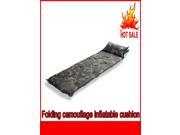 Folded Camouflage automatic inflatable cushion with pillow patchwork widening thickening moisture proof pad