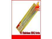 Outdoor barbecue supplies grill needle 10 grill needle wool handle bamboo stick bbq sign Stainless barbecue fork