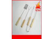 BBQ Barbecue Sets Stainless Steel Folk Clip Tong Sets For Barbecue 3PCS