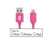 [Apple MFi Certified] ZeroLemon® Lightning to USB Cable 6 inches 15cm pink PVC