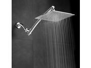 Razor™ Mega Size 9? Chrome Face Square Rainfall Shower with Arch Design 15 Stainless Steel Extension Arm