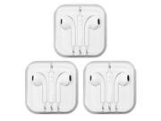 iTechConnection Earbud Headset Volume Control Mic for Apple iPhone iPod iPad 3 Pack