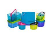 Fit Fresh Kids 17 Piece Lunch Container Set assorted