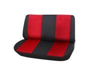 Adeco [CV0159] Car Vehicle Back Seat Cover Universal Fit Black Red