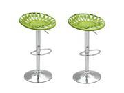 Adeco Adjustable Height Bar Counter Tractor Seat Stools Set of TWO 360 degree rotation Mexico Inspired Modern Home Accents Lime Green