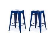 Adeco 24 inch Tolix style Chair Counter Bar Stool Barstool Set of Two