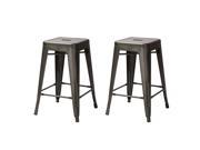 Adeco 24 inch Tolix style Chair Counter Bar Stool Barstool Set of Two