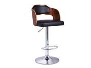 Adeco Fabric and Light Color Wood Cushioned Hydraulic Lift Adjustable Barstool Low Back Chrome Accent Pedestal Base Orange