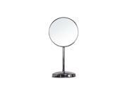 Adeco MR0095 8 inch Round Single Sided Table Top Cosmetic Makeup Mirror 3X Magnification Chrome Finish