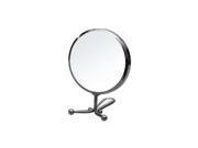 Adeco MR0091 5 inch Table Top Cosmetic Makeup Mirror Round Double Sided 3X Magnification Chrome Finish
