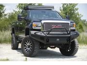 Fab Fours GM14 Q3162 1 Elite; Front Ranch Bumper; 2 Stage Black Powder Coated; w Pre Runner Grill