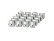 20 Silver 12x1.25 Open End Bulge Acorn Lug Nuts Cone Seat 19mm Hex