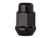 100 Black 14x1.5 Closed End Bulge Acorn Lug Nuts Cone Seat 19mm Hex