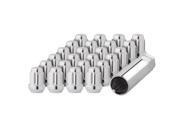 24 Chrome 14x1.5 Closed End Duplex Spline Tuner Lug Nuts for Aftermarket Wheels 24 Chrome 14x1.5 Closed End Duplex Spline Tuner Lug Nuts for Aftermarket Wheels