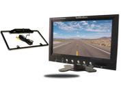 Tadibrothers 7 Inch Monitor with CCD Silver License Plate Frame Backup Camera