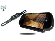 Tadibrothers 7 Inch Rear view Mirror with Wireless License Plate Backup Camera