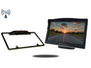 Tadibrothers 5 Inch Monitor with Wireless CCD Black License Plate Frame Backup Camera