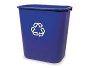 RUBBERMAID FG295673BLUE Recycling Container 7 gal Blue