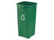 RUBBERMAID FG356907GRN Recycling Container 23 gal Green