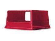 Rubbermaid Rectangle Red Trash Can FG256V00RED