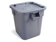 RUBBERMAID FG352600GRAY Utility Container 28 gal. LLDPE Gray
