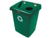 26 Recycling Station Dark Green Rubbermaid 1792340