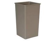RUBBERMAID FG395900BEIG Open Top Trash Can Square 50 gal. Beige