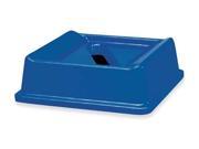 20 1 8 Paper Slot Recycling Top Blue Rubbermaid FG279400DBLUE