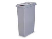 RUBBERMAID FG9W1500LGRAY Confidential Waste Container 23 gal Gray