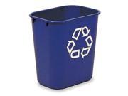 11 3 8 Desk side Recycling Container Rubbermaid FG295573BLUE