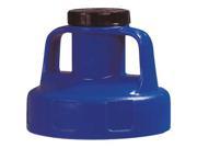 OIL SAFE 100202 Utility Lid w 2 In Outlet HDPE Blue