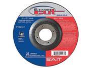 UNITED ABRASIVES SAIT 22390 Center Wheel 6 In D 7 8 In AH 60 Grit