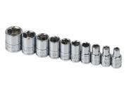 SK PROFESSIONAL TOOLS 4910 Socket Set SAE 1 4 in. Dr 10 pc G4434096
