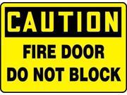 Fire Door Sign Accuform Signs MEXT602VP 7 Hx10 W