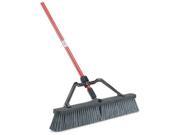 Libman Gray Recycled PET Heavy Duty Push Broom with Handle 825