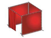 WESTWARD 22RP05 Welding Booth 8 ft. W 6ft 0.014 in. Red
