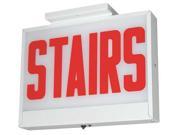 Acuity Lithonia Steel LED Stairs Sign with Battery BackUp LXC W 1 RW EL CH2 M4