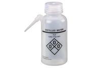 Lab Safety Supply Translucent Wash Bottle 8 oz. 4 Pack 24J892