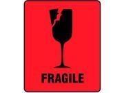 3 x 4 Red Shipping Labels Fragile Pk500 3WRZ5