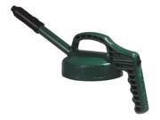 OIL SAFE 100303 Stretch Spout Lid w 0.5 In Out Dk Green