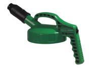 OIL SAFE 100505 Stumpy Spout Lid w 1 In Outlet Mid Green