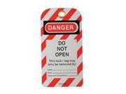 NORTH BY HONEYWELL ELA255G 1 Lockout Tag Do Not Open PK25
